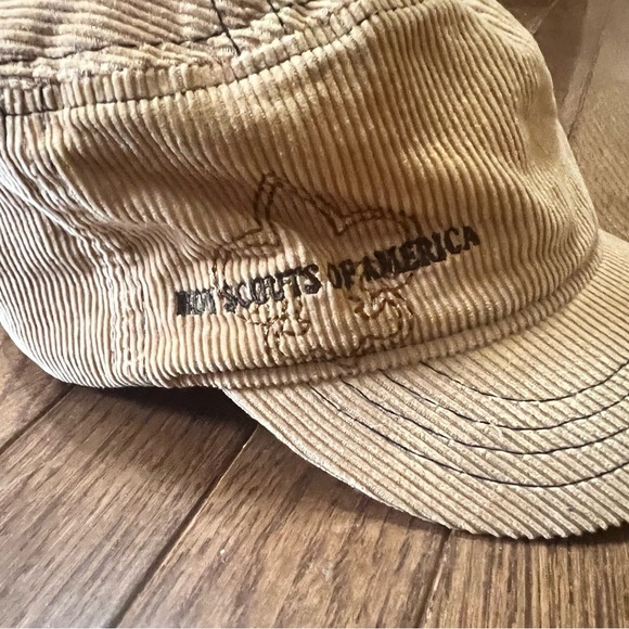 BSA Boy Scouts of America Tan Corduroy Cap - Picture 2 of 5